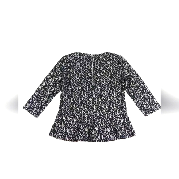 J Crew Black Lace Peplum Top Small - Picture 6 of 16